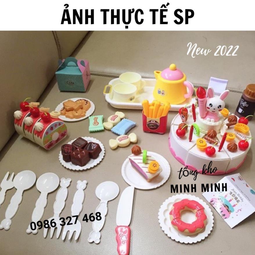 Đồ Chơi Bánh Sinh Nhật,Đồ Chơi Cắt Bánh Ngọt- loại lớn 85 CHI TIẾT KÈM NHẠC VÀ ĐÈN  Cho Bé trai, bé gái