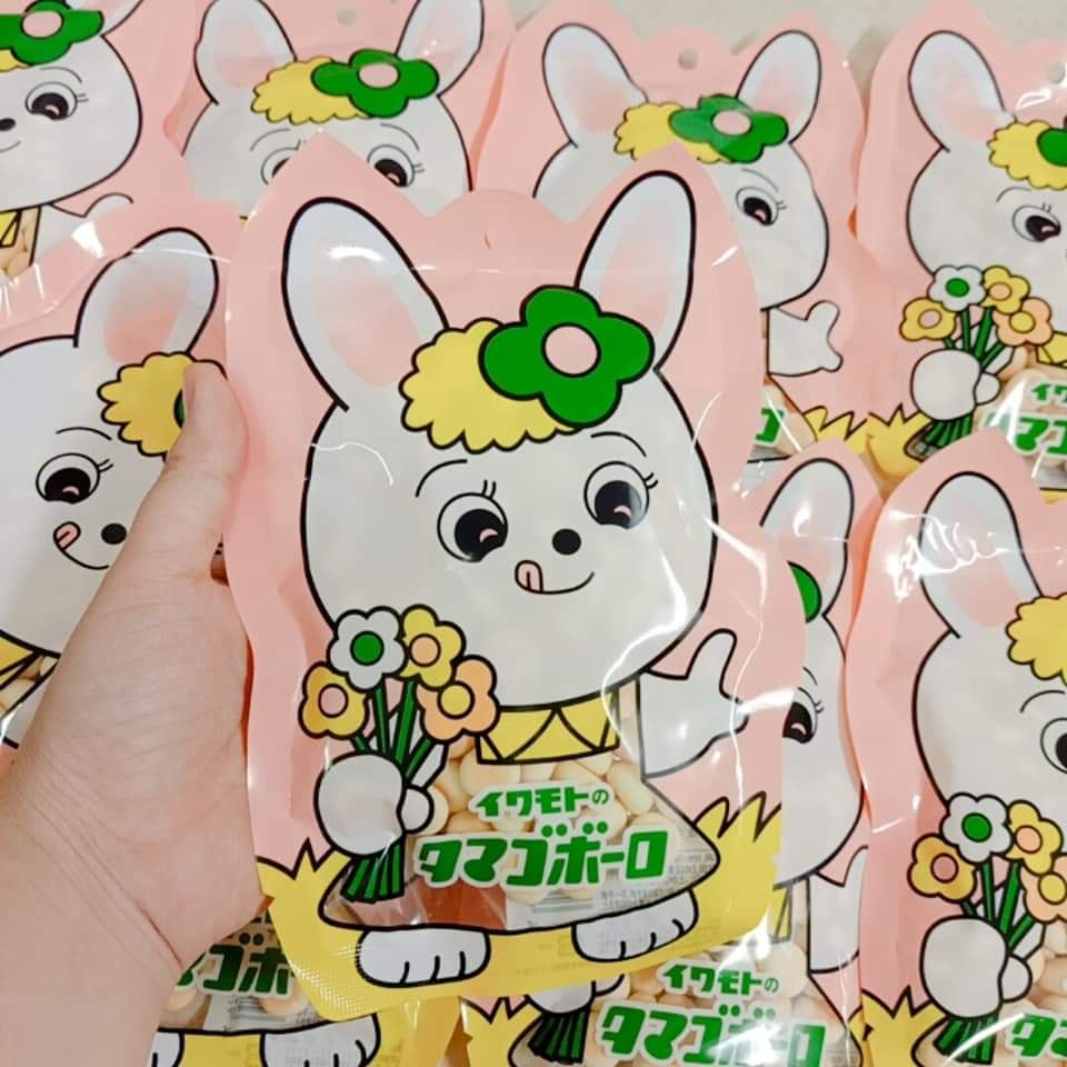 Bánh Bi Men Sữa Mèo Thỏ Nhật Bản Iwamoto 50g Cho Bé Ăn Dặm Bổ Sung Protein Canxi Cho Bé Cao Lớn Khỏe Mạnh