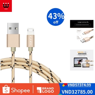 Cáp dữ liệu điện thoại di động iPhone / Android USB Sạc nhanh 2 trong 1 Dây cáp sạc bện