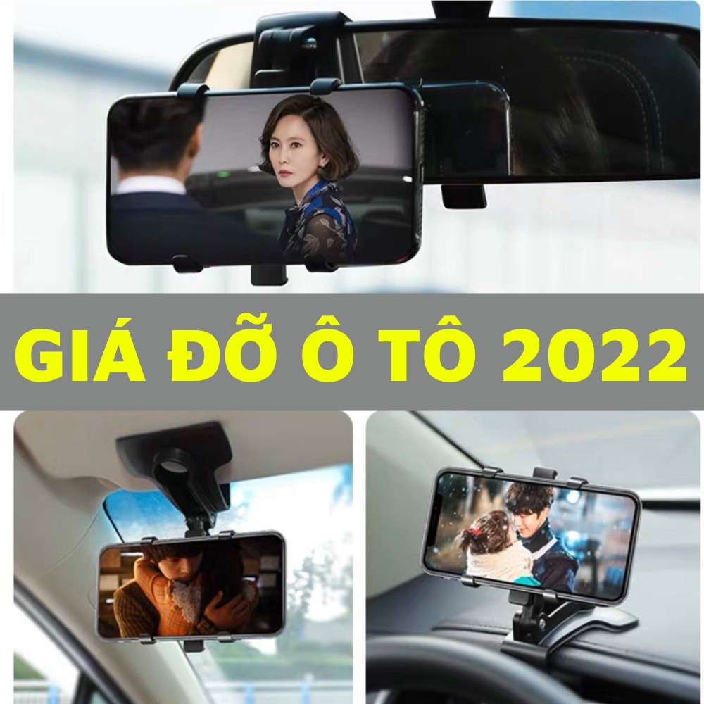 Giá Đỡ Điện Thoại ô Tô 202 - Kẹp Xoay 360 và Bảng Số Điện Thoại Ô Tô, Phù Hợp Mọi Xe Hơi -Gắn Taplo Chắc Chắn