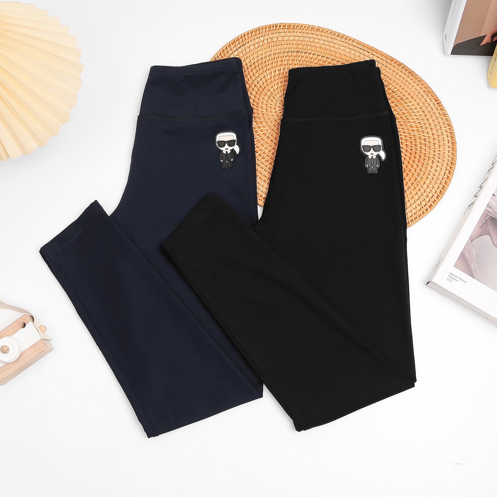 Quần legging dài nữ cotton siêu co giãn cao cấp Karl lagerfeld tôn dáng QA Store