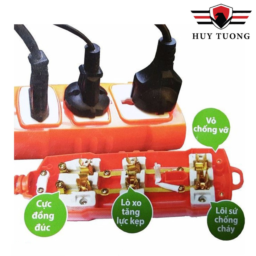 Ổ cắm không dây siêu chịu tải 6500W Ominsu chuyên dùng cho công trình cao cấp - HUY TUONG
