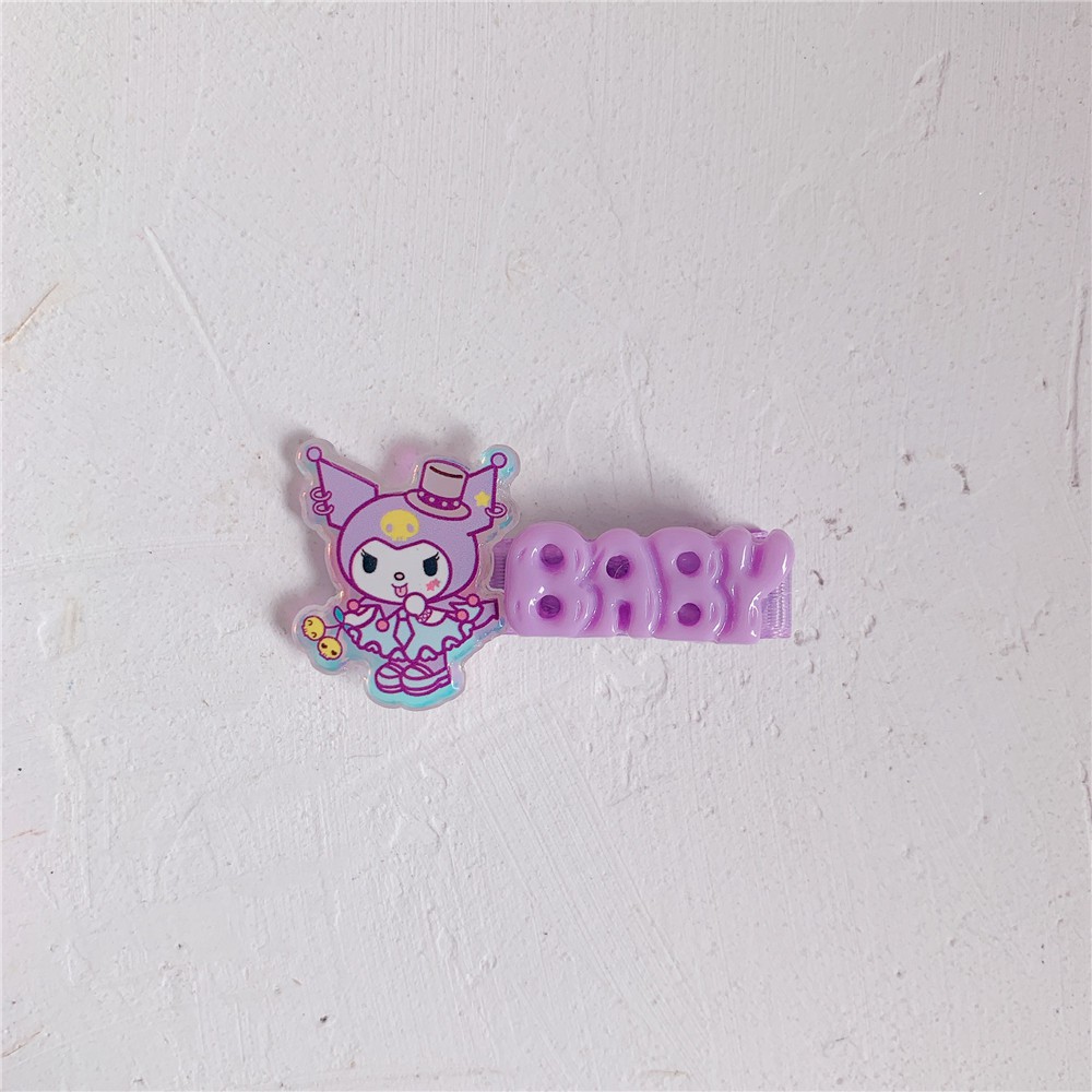 Kẹp Tóc Màu Đen Ngọt Ngào Phong Cách Harajuku Dành Cho Nữ