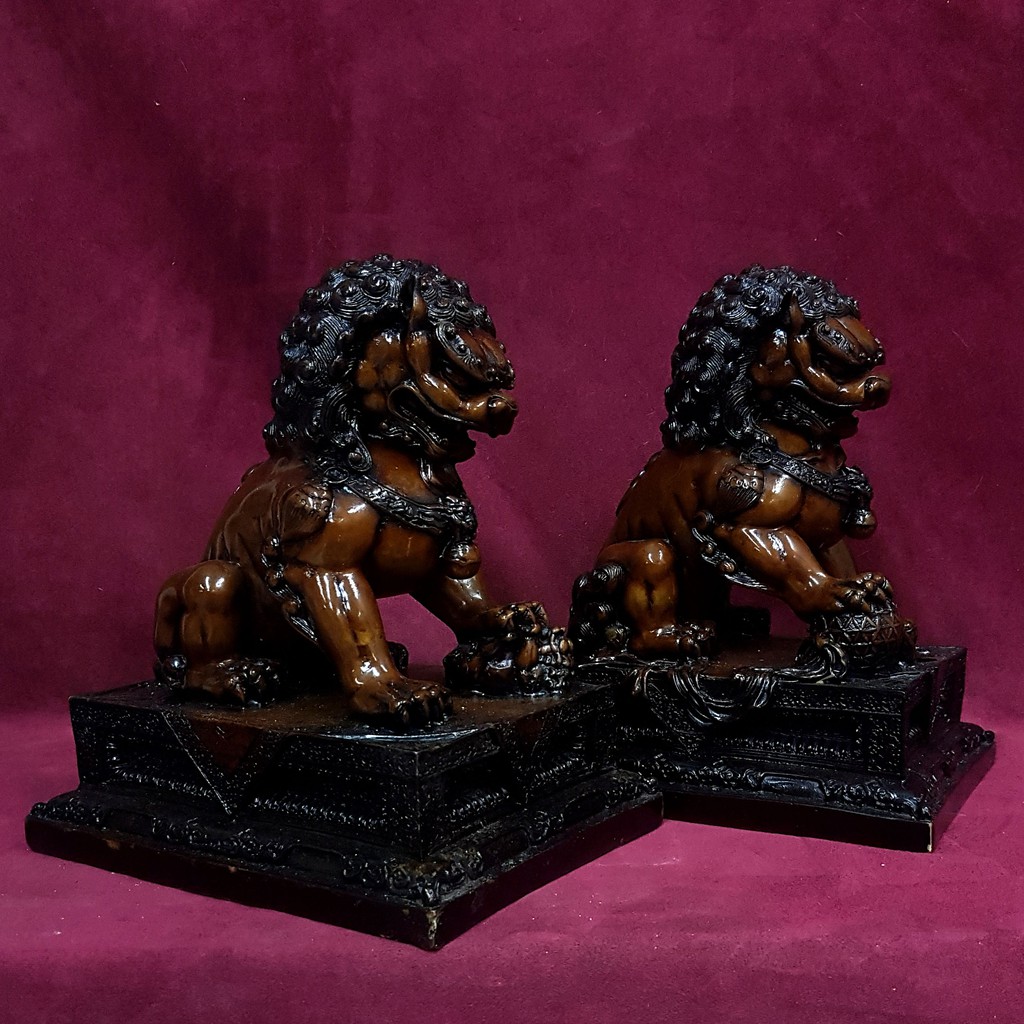 Tượng đôi nghê - Trang trí nhà cửa - Xưởng E3D - NGHE 016 NAU