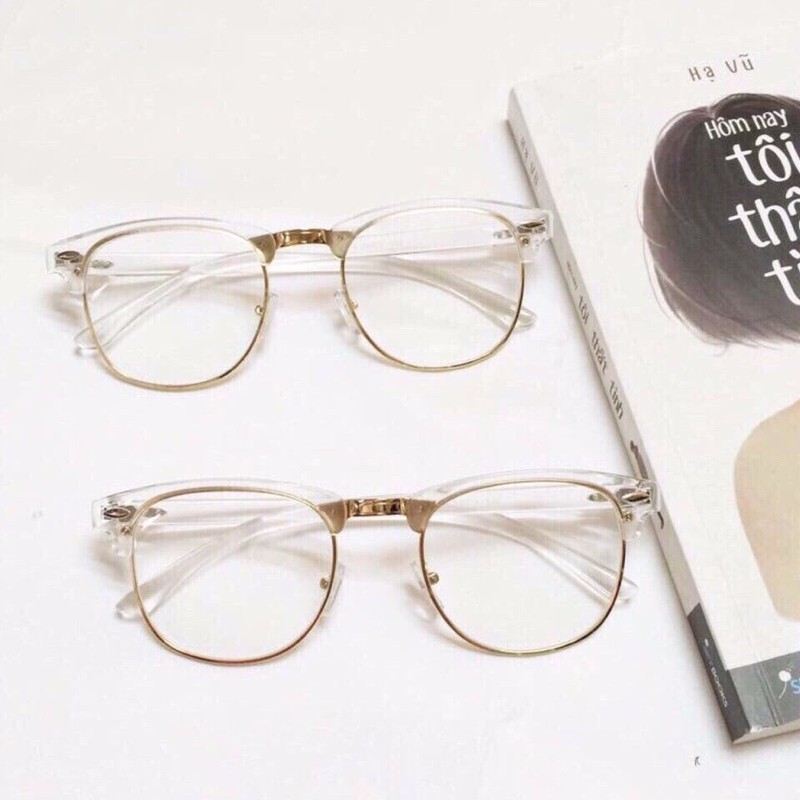 Gọng kính cắt vành thời trang trong suốt