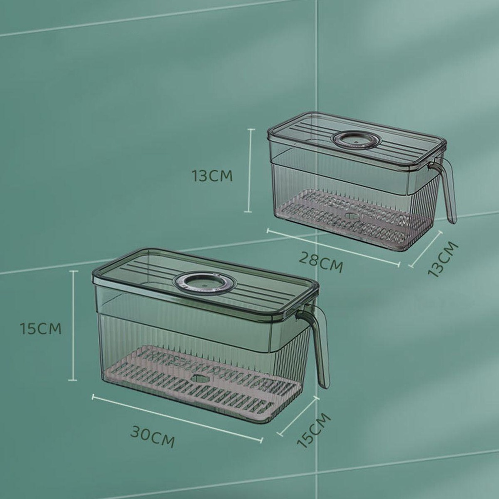 Cabezant fridge drawer kitchen home removable eco-friendly anti-slip with handle storage organizer