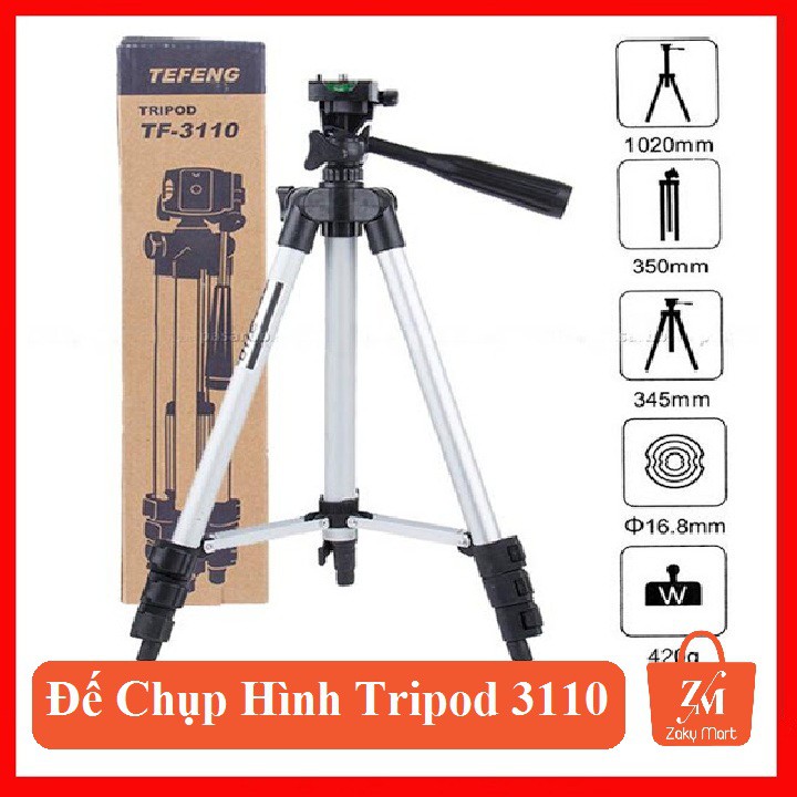 [Ảnh Thật+Video][Loại 1] Chân Đế Chụp Hình 3 Chân Tripod 3110