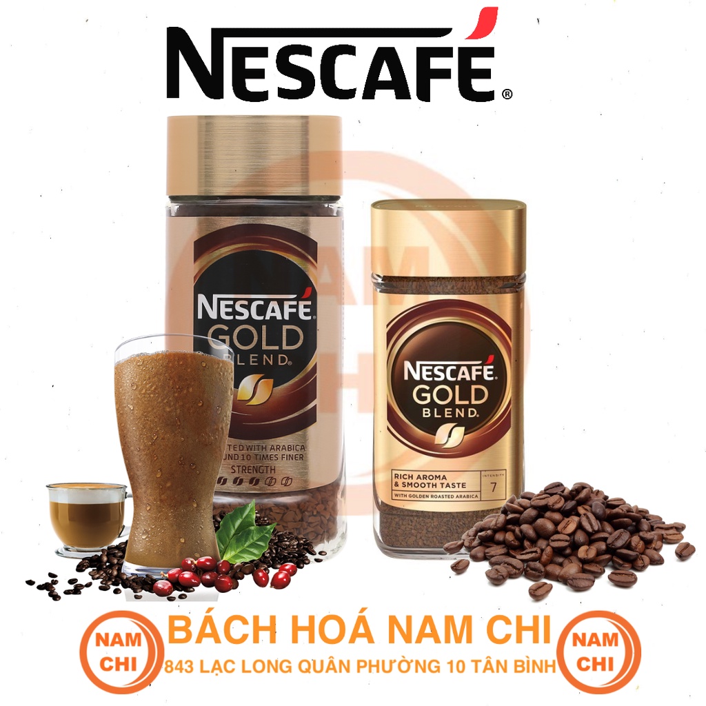 [1 HŨ] Cà Phê Hòa Tan Nguyên Chất Nescafe Gold Blend Hũ 200g và 100g - Nhập Khẩu EU