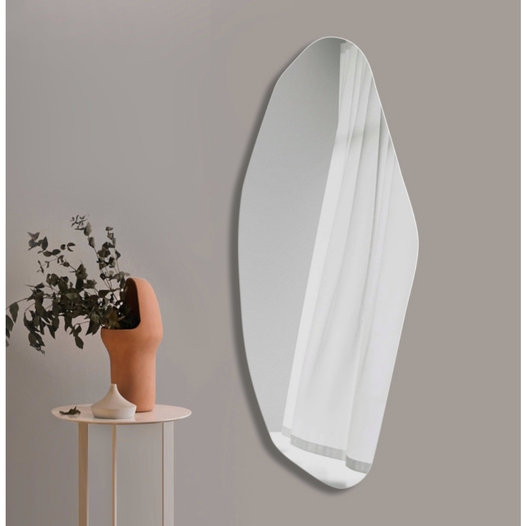 Gương toàn thân led cảm ứng cao cấp hình viên đá nghệ thuật VUADECOR kích thước 80x180cm (Full phụ kiện)