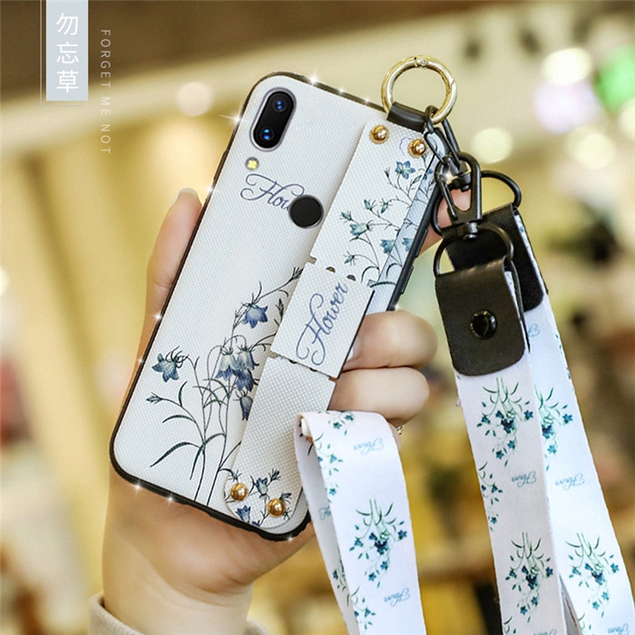 Ốp điện thoại chống sốc in họa tiết hoa kèm dây đeo cho Huawei Nova 3 3e 3i 2i 2 Lite 2