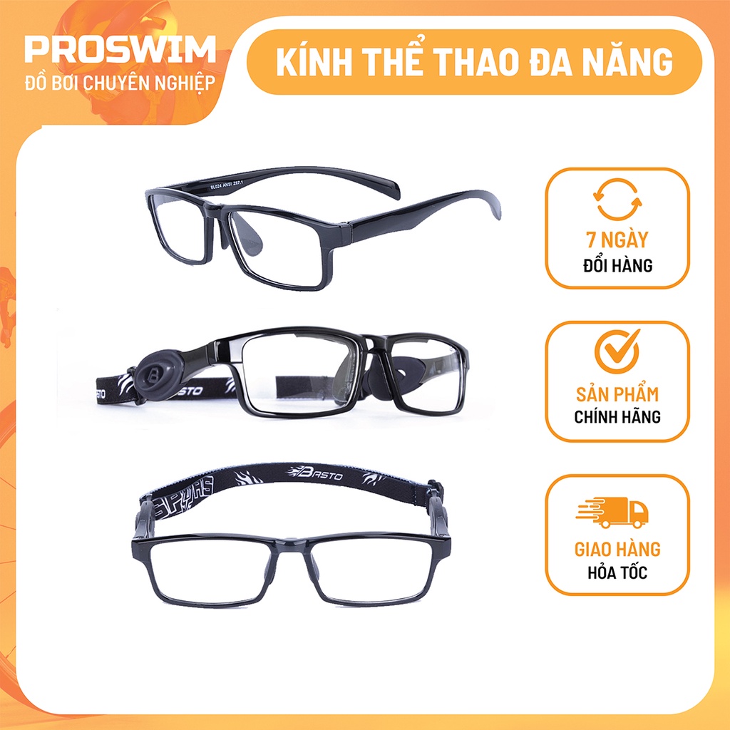 Bộ kính thể thao 2 chức năng Basto BL024 Đen