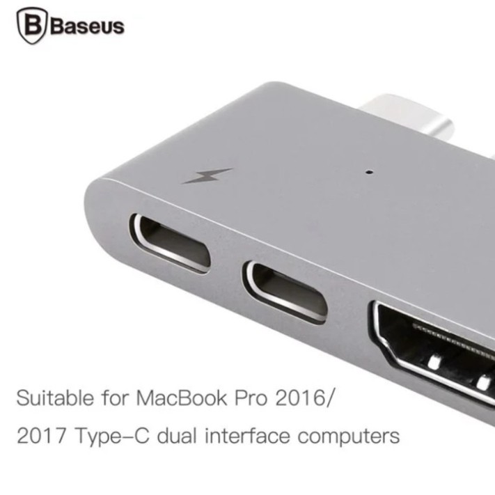 Sản phẩm Hub chuyển đổi 5 trong 1 dành cho Macbook Pro thương hiệu cao cấp Baseus CAHUB-B0G - Bảo hành 12 tháng .