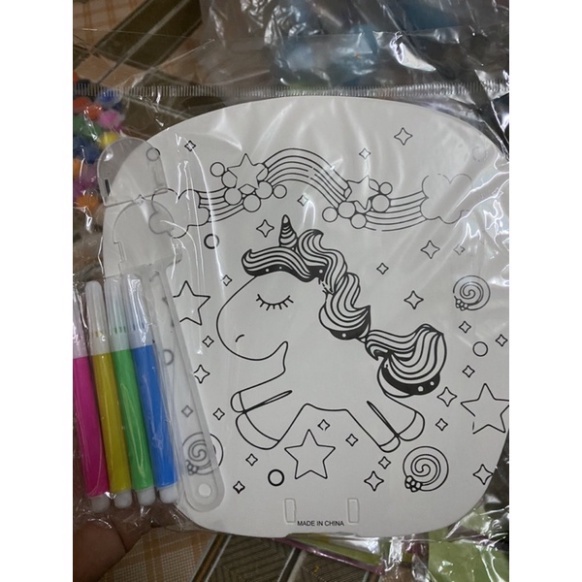 Tranh quạt tô màu cho bé kèm màu đầy đủ