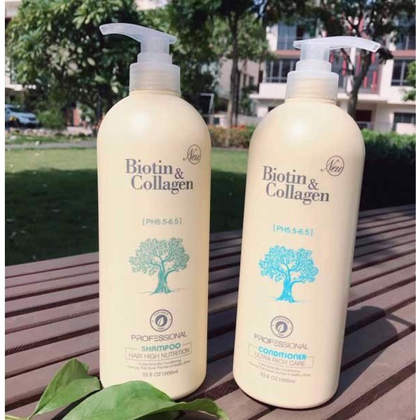 [Giá Sỉ] DẦU GỘI XẢ BIOTIN trắng COLLAGEN 1000ml