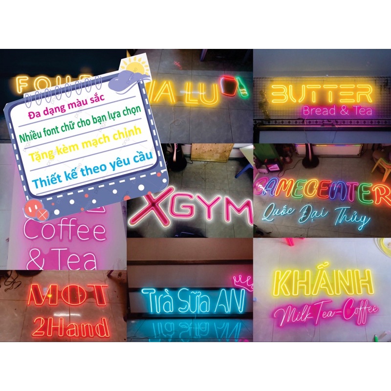 Đèn led uốn chữ trang trí theo yêu cầu⭐Giá rẻ-Độ bền cao🌟 Nhận thiết kế theo yêu cầu của khách hà