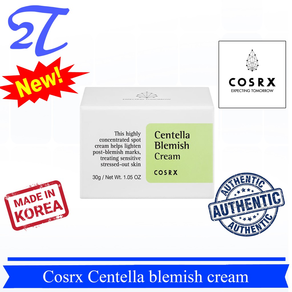 Kem dưỡng giảm mụn cho da nhạy cảm rau má Cosrx Centella Blemish Cream 30g