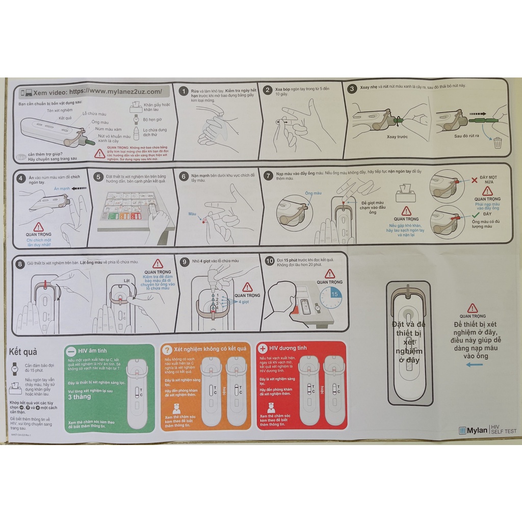 Bộ xét nghiệm hiv mylan self test  hàng chính hãng mylan - ảnh sản phẩm 4