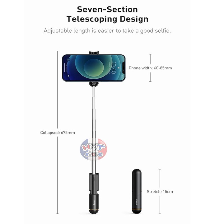 Gậy chụp hình tự sướng Baseus Mini Bluetooth Folding Selfie Stick