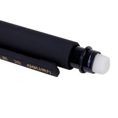 Bút chì bấm DELI 2B S356 kèm ngòi (12 x 66 mm) chuyên tô bài thi, tiện dụng