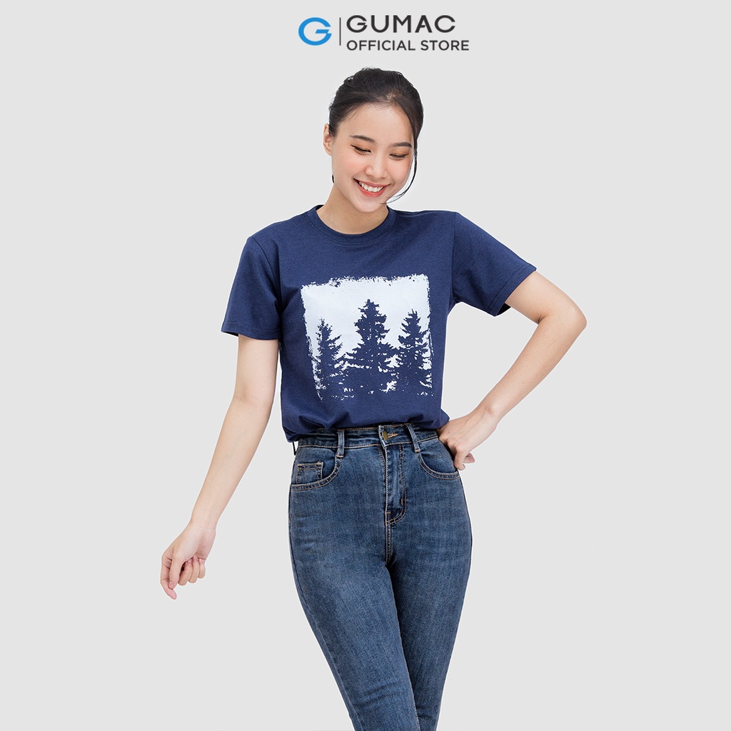 [Mã WABRGUM giảm 10% tối đa 30K đơn 99K] Áo thun nữ in họa tiết núi rừng thời trang GUMAC ATC04015 | WebRaoVat - webraovat.net.vn