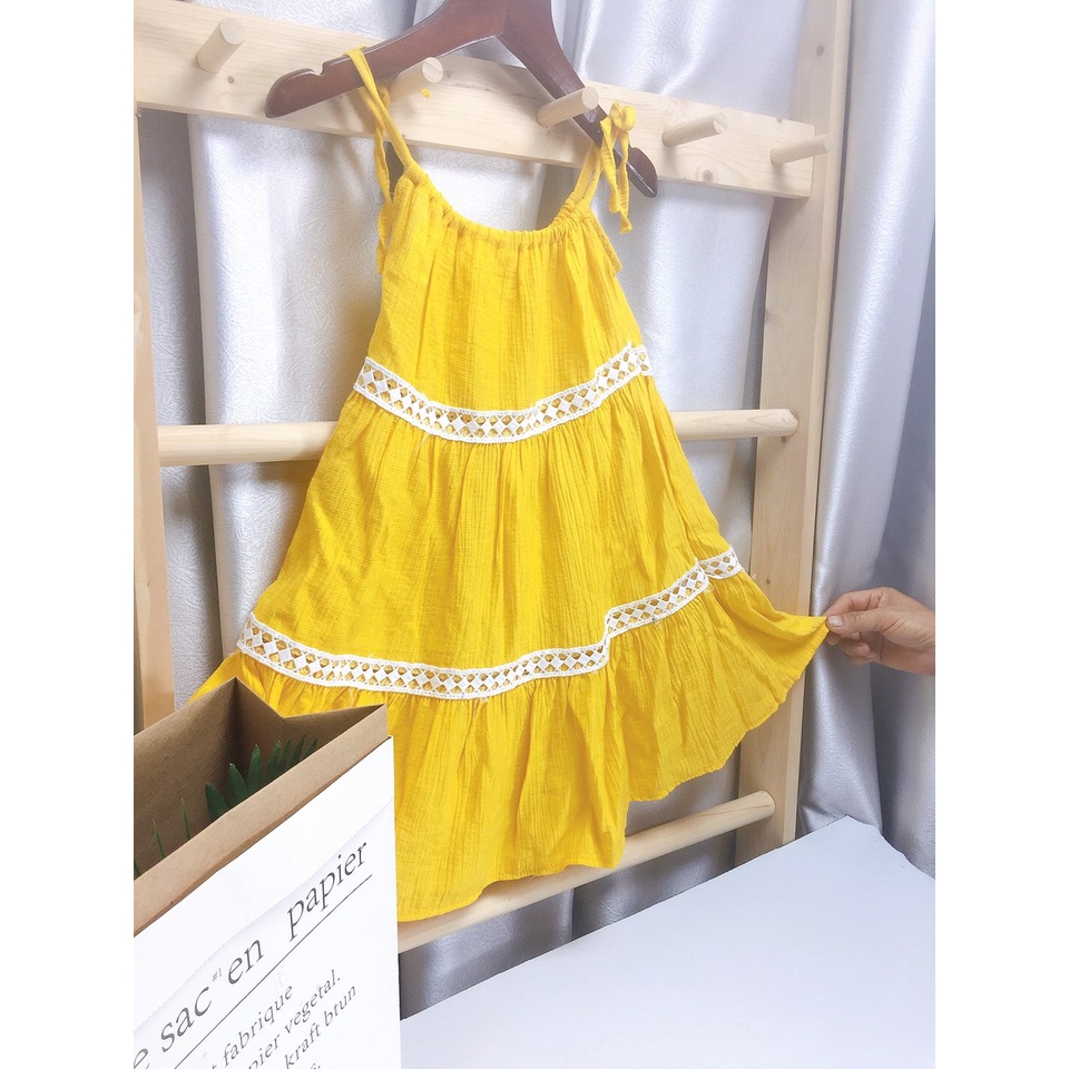 Váy Đầm Bé Gái Hml (1- 10 TUỔI), Váy Cho Bé Gái Chất Đũi, Đầm Bé Gái Size Đại Mã A14