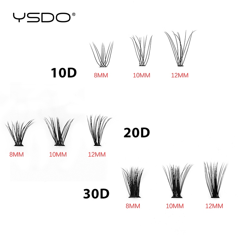 Set 6 Lông Mi Giả Uốn Cong YSDO 0.07 Mềm Tự Nhiên