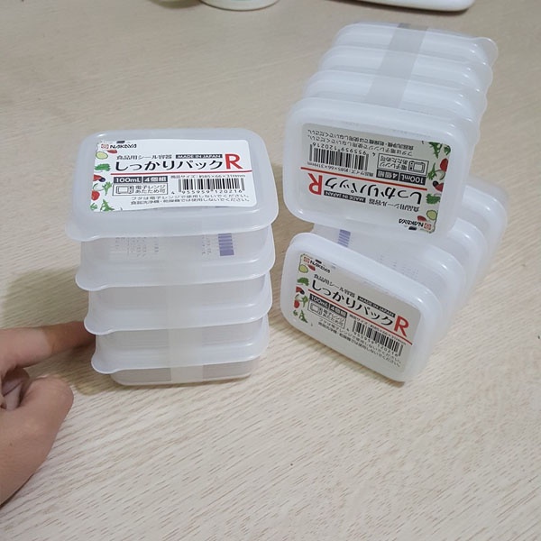 Hộp chia thức ăn dặm cho bé Nakaya Nhật Bản - khay chia thực phẩm trữ đông