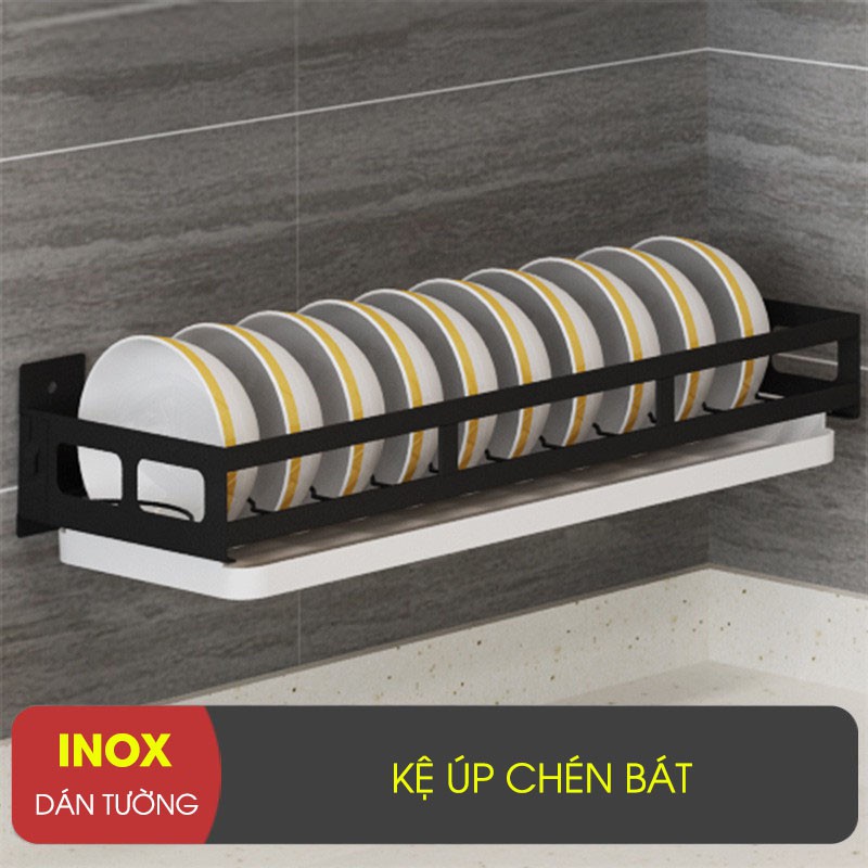 Kệ úp chén bát dán tường - không cần khoan tường, tiết kiệm không gian - INOX 304 cao cấp