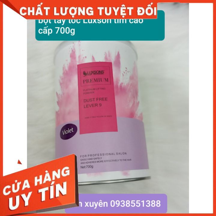 BỘT TẨY TÍM LUXSONS MẪU MỚI  CAO CẤP 700G 🍩FREESHIP 🍩 bột mịn, không rát da đầu