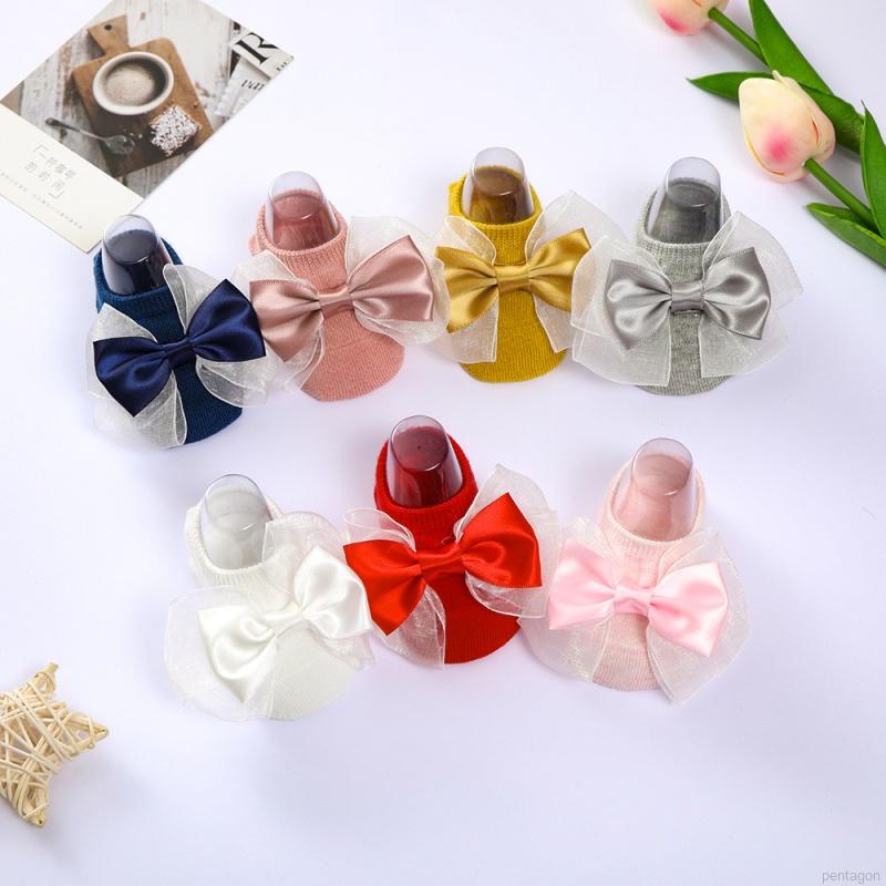 Set 2 băng đô vải cotton đính nơ xinh xắn cho bé gái
