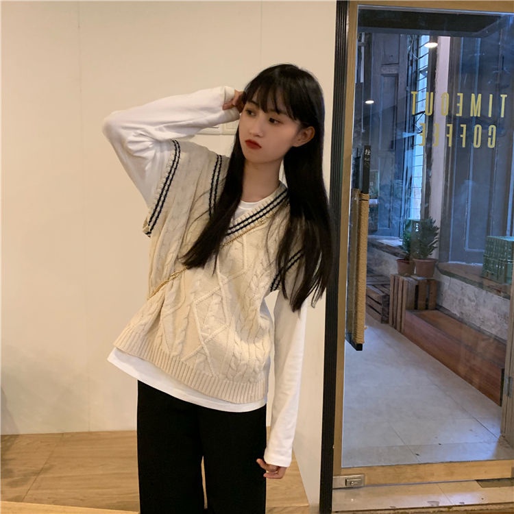 Áo len không tay cổ chữ v thiết kế mới thời trang dành cho nữ