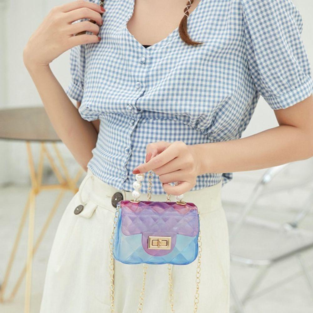 Túi Xách Nhựa Dẻo Trong Suốt Dáng Vuông Nhỏ Thời Trang Cao Cấp Cho Nữ