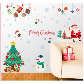 Decal trang trí noel giáng sinh vui