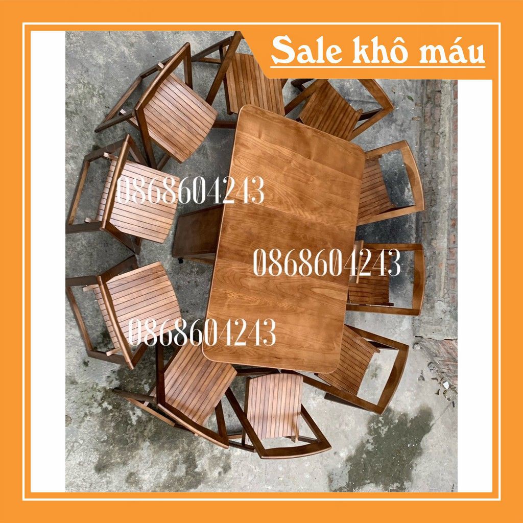 [sale giá xưởng]BỘ BÀN ĂN GỖ SỒI TỰ NHIÊN THÔNG MINH GẤP GỌN: HIỆN ĐẠI, TIỆN LỢI( +6 HOẶC 4 ghế)