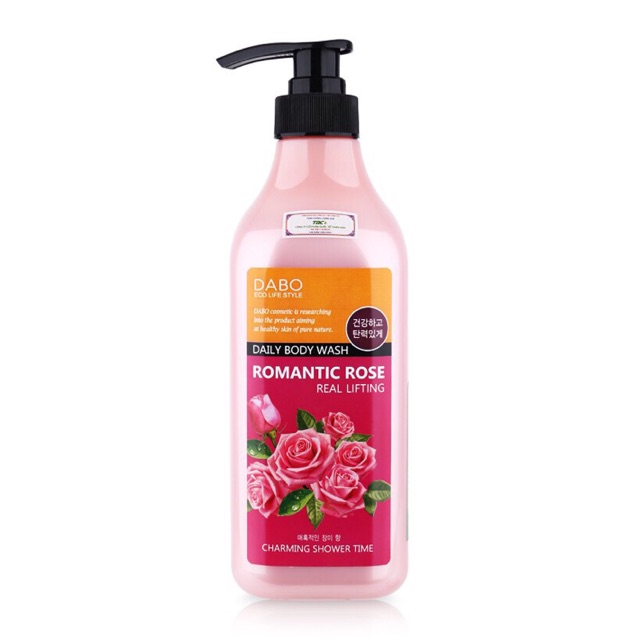 Sữa Tắm Trắng Da Hàn Quốc Tinh Chất Từ Hoa Hồng Dabo Romantic Rose (750ml)