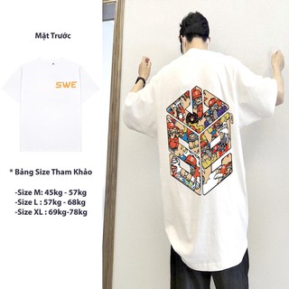 [ ẢNH THẬT + ĐỦ SIZE ] ÁO THUN, ÁO PHÔNG TAY LỠ UNISEX FORM RỘNG OVERSIZE SWE FREESHIP M132
