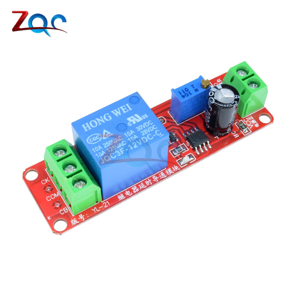Mô Đun Rơ Le Thời Gian DC 5V 12V NE555 0-10S Chuyên Dụng Dành Cho Ô Tô