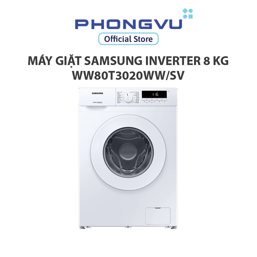 Máy giặt Samsung Inverter 8 kg WW80T3020WW/SV - Bảo hành 24 tháng