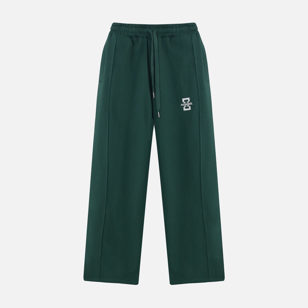 Quần dài nỉ NEEDS OF WISDOM Straight Raw Sweatpants - Green - Local Brand Chính Hãng