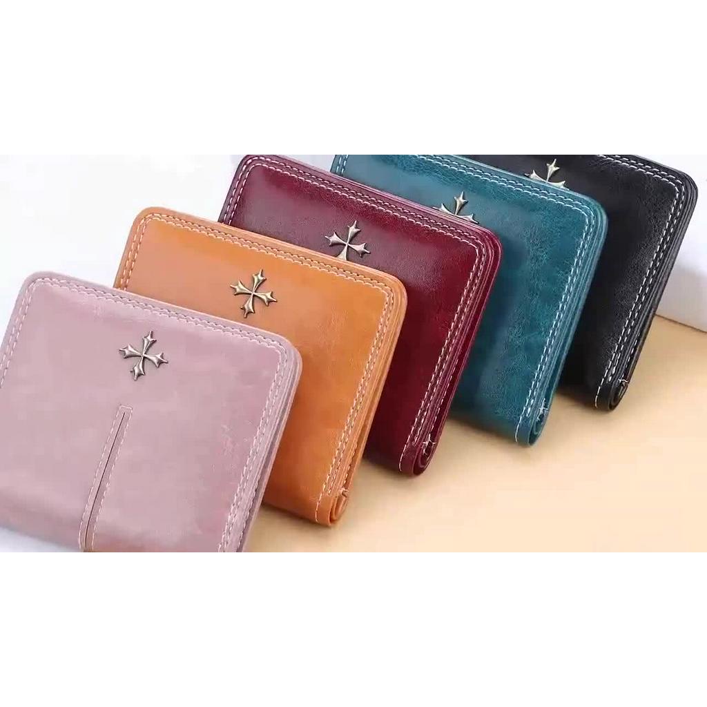 Ví da ngắn BAELLERRY đựng thẻ có khóa kéo thời trang Hàn Quốc | BigBuy360 - bigbuy360.vn