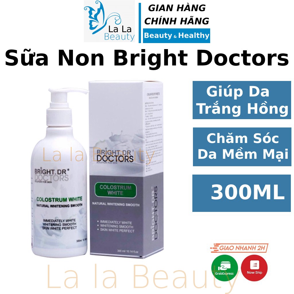 Sữa tắm trắng da cô đặc Bright Doctors 300ml trắng da toàn thân cho bé trẻ em thơm lâu body ý dĩ con bò dê CosmeticsSkin