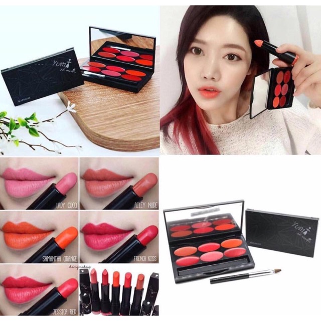 Bảng son Yumi of Magic Lipstick 6 màu