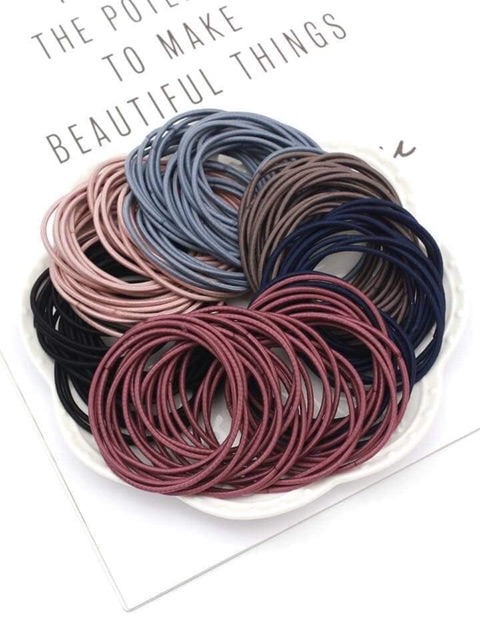 Sét 100 dây nịt buộc tóc  siêu xinh