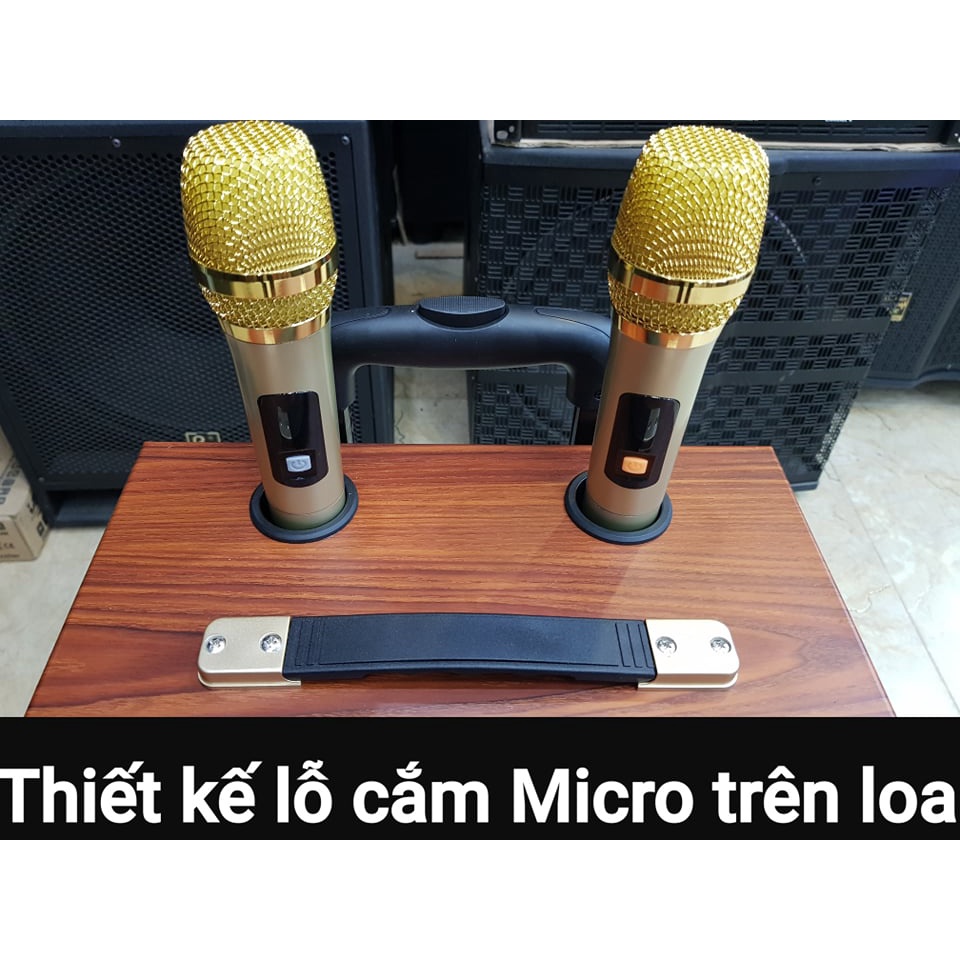 Loa kéo Karaoke Bluetooth CM.Audio CM-K10: Bass 25, Có 2 Micro không dây đi kèm
