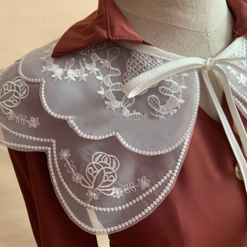 Cổ Áo Giả Thêu Họa Tiết Phong Cách Hán Phục Xinh Xắn