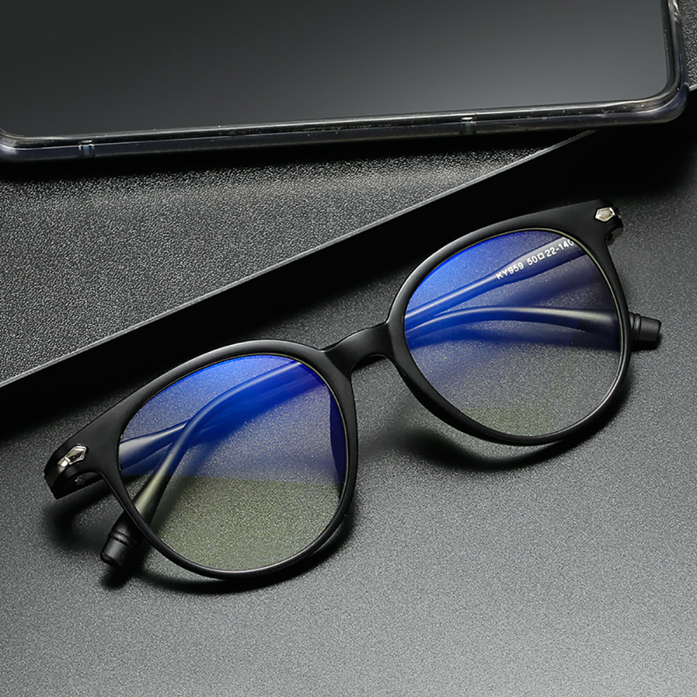 Mắt Kính Gọng Kim Loại Tròng Trong Suốt Phong Cách Hàn Quốc Cổ Điển Thời Trang Cho Nữ