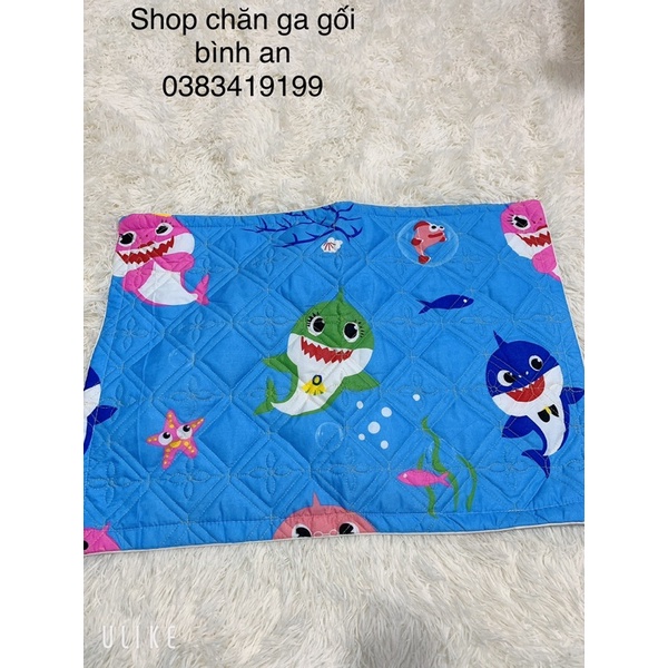 Áo gối, vỏ gối giá rẻ cotton poly Trần bông 3 lớp hình người nhện, baby shack, khủng Long cho bé