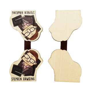 Bookmark gỗ nam châm Stephen Hawking