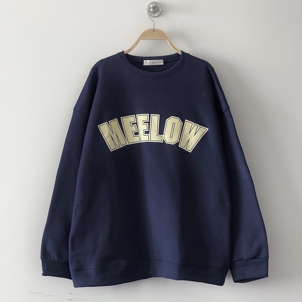 Áo sweater nỉ ngoại MEELOW form rộng tay phồng nam nữ thu đông , áo nỉ sweater sieu chất