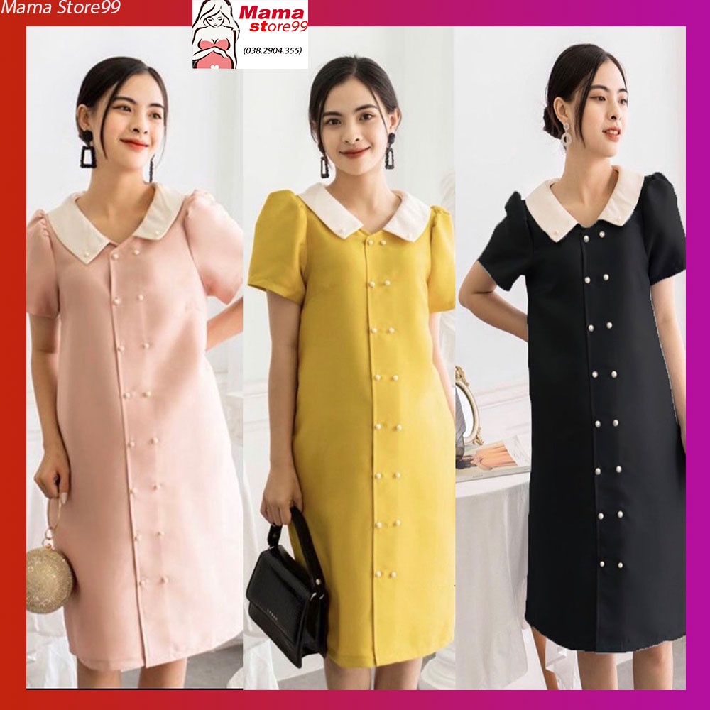 Váy Bầu Đầm Bầu Đẹp Mùa Hè Thiết Kế Tay Ngắn Công Sở Dự Tiệc Dạo Phố Xinh Xắn- Lịch Sự HN0133 Mama Store99